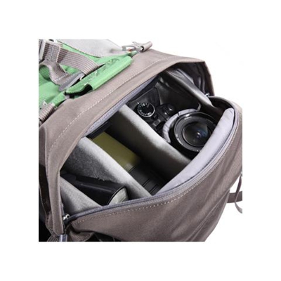 Tracolla per Fotocamera Videocamera e Accessori in Nailon e Poliestere Verde e Grigio V1695-G