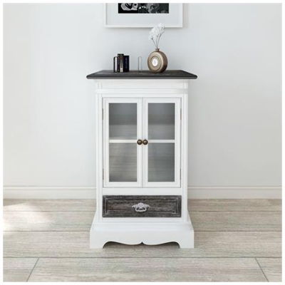 Armadietto Con 2 Porte E 1 Cassetto In Legno Bianco