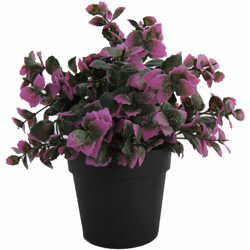 Piante Finte Artificiali Decorative Interno Esterno Giardino Vaso PVC Verdelook - Colore: Foglie Viola en oferta