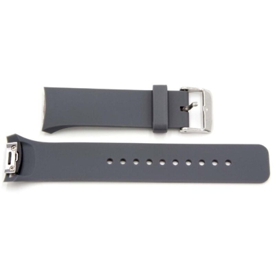 Cinturino di ricambio L compatibile con Samsung Galaxy SM-R720 Smart Watch smartwatch fitness-tracker 12.5cm + 8.5cm grigio - Vhbw