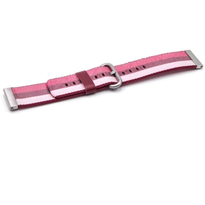 Cinturino di ricambio compatibile con Pebble 2 Watch, Time smartwatch fitness-tracker 12.3cm + 8.5cm lilla / rosa shocking / bianco - Vhbw