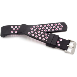 Cinturino di ricambio L rosa / nero 10.5cm + 12.5cm compatibile con Fitbit Charge 2 smartwatch fitness-tracker - Vhbw características