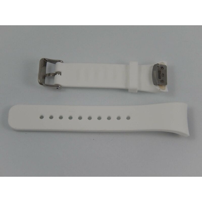 cinturino di ricambio compatibile con Samsung Gear Fit 2 SM-R360 smartwatch - 11.9cm + 8.7 cm, silicone, bianco - Vhbw