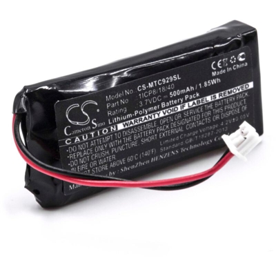 vhbw litio-polimeri batteria 500mAh (3.7V) per auricolare e cuffie wireless come Midland 1ICP8/18/40
