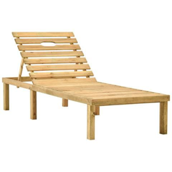 Lettino Prendisole Da Giardino In Legno Di Pino Impregnato en oferta