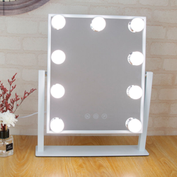 Specchio Hollywood con specchio per il trucco luminoso e luminoso, Smart Touch Control, ingrandimento a 360 ° (bianco) en oferta