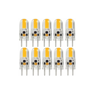 MENGS® 10 pezzi GY6.35 3W Lampada LED Lampadina AC/DC 12V Bianca Calda 3000K Con Cappotto Silicone