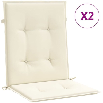 YOUTHUP Cuscini per Sedie da Giardino 2 pz Crema 100x50x3 cm - crema
