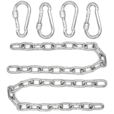 2x50cm Catena per Sedia Appesa fino a 230kg 4 Moschettoni Sospensione Altalena