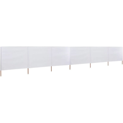 Paravento a 6 Pannelli in Tessuto 800x80cm Bianco - Bianco - Vidaxl precio