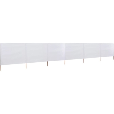 Paravento a 6 Pannelli in Tessuto 800x80cm Bianco - Bianco - Vidaxl