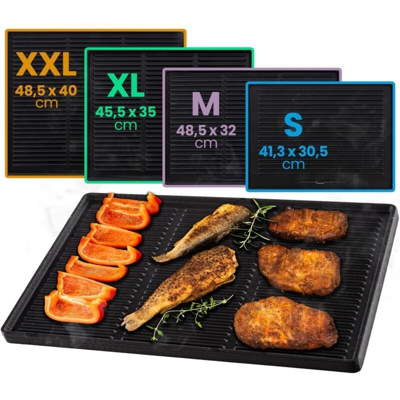 Piastra in Ghisa per Grill Elettrico Antracite 45,5x35 cm