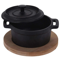 Casseruola Tonda con Coperchio in Ghisa 10cm - Excellent Houseware en oferta
