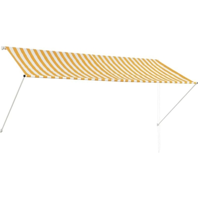 Tenda da Sole Retrattile 300x150 cm Giallo e Bianco - Multicolore - Vidaxl