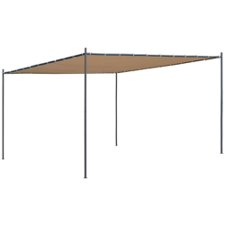 Gazebo con Tetto Inclinato 400x400x264 cm Beige 180 g/m2 - Beige - Youthup precio