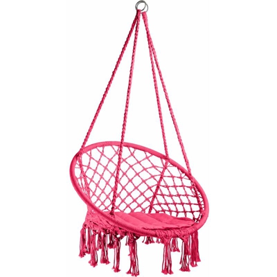 Tectake - Poltrona sospesa Jane - rosa fucsia