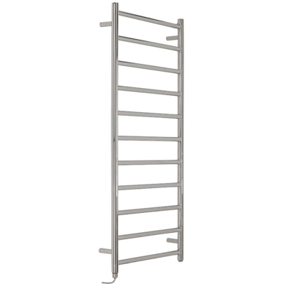 Hudson Reed Quo Scaldasalviette Elettrico Moderno di Design Verticale - Termoarredo Bagno Contemporaneo a Scaletta - Acciaio Inox Cromato - 300W