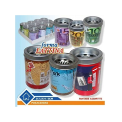 Set 12 Pezzi Posacenere Ceneriera Metallico A Forma Di Lattina Colorato precio