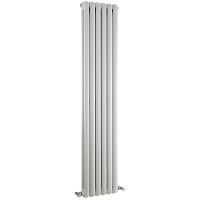 Hudson Reed Saffre Radiatore Termoarredo di Design Verticale Moderno - Termosifone con Finitura Bianco - Design a Colonna Doppia Arrotondata - 1489W
