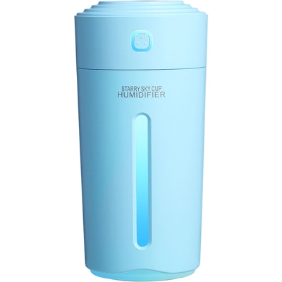 Stella modelli di batteria umidificatore USB tazza blu di luce
