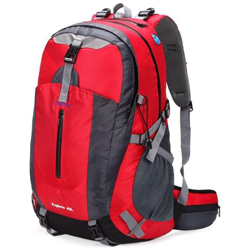 Zaino Da Viaggio Impermeabile Da 40 Litri Per Lo Sport All'aria Aperta Zaino Da Campeggio Per Arrampicata In Montagna Con Copertura Antipioggia Rosso Colore precio