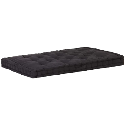YOUTHUP Cuscino per Pallet e Pavimento in Cotone 120x80x10 cm Nero - Nero