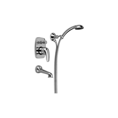 Miscelatore monocomando incasso vasca deviatore,flessibile serie millenium due gs