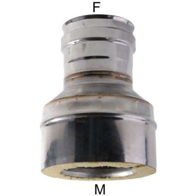 Adattatore Inox Mp 8F-Dp 8/13 doppia parete - Maral