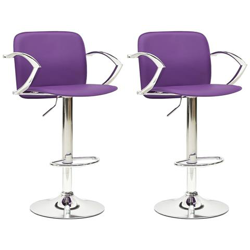 Sgabelli Da Bar 2 Pz In Similpelle Viola características