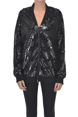 Sequined bomber jacket