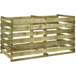 Compostiera a Stecche Pino Impregnato 160x80x58 cm - Marrone - Vidaxl en oferta