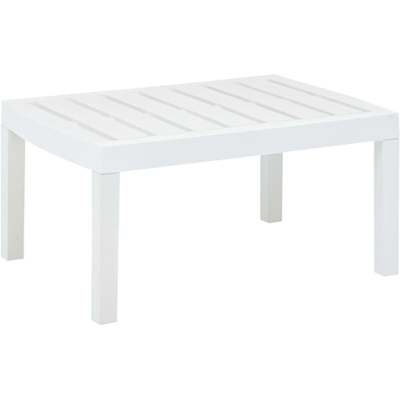 Tavolo da Salotto per Giardino 78x55x38 cm in Plastica Bianco - Bianco - Vidaxl