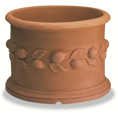 Cilindro con Frutta in resina 50 cm. Anticato
