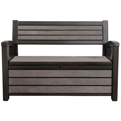 Cassapanca in Resina HUDSON BENCH Grafite - Keter