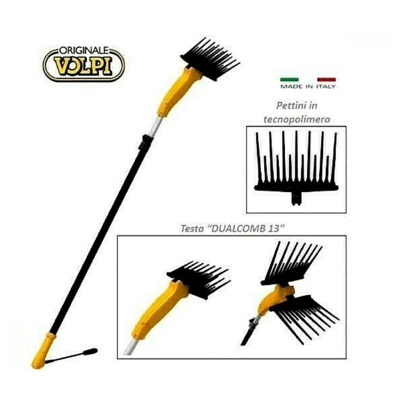 Scuotitori olive ' ' testa con pettini a 13 rebbi flessibili tecnopolimero - Volpi