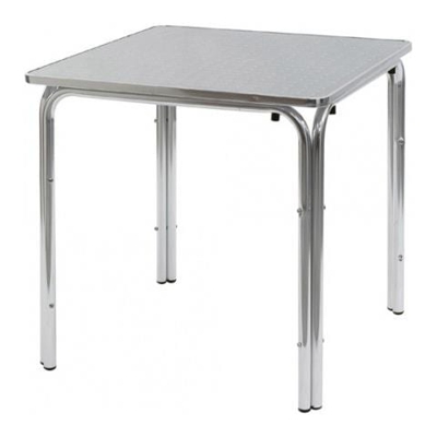 Tavolo Quadrato Impilabile In Acciaio E Alluminio Waterproof 70 X 70