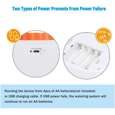Controller del sistema di irrigazione Batteria / alimentatore USB puo impostare il timer di irrigazione Giardinaggio / piante in vaso (fornite senza