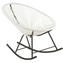 Pack 2 Sedie a Dondolo Acapulco Bianco Polietilene – Acciaio - Sklum en oferta