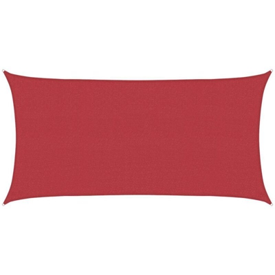 Vela Parasole 160 g/m² Rossa 2x3,5 m in HDPE - Rosso - Vidaxl