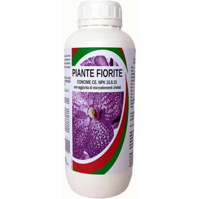 Concime Liquido con Azoto Fosforo Potassio Fertilizzante Piante Fiorite | 1 Litro
