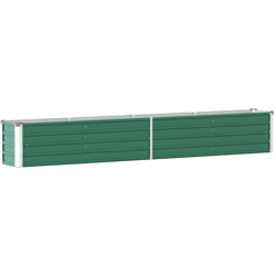 Letto Rialzato in Acciaio Zincato 320x40x45 cm Verde - Verde - Vidaxl en oferta