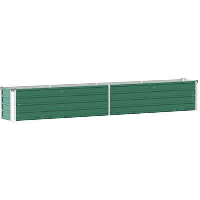 Letto Rialzato in Acciaio Zincato 320x40x45 cm Verde - Verde - Vidaxl