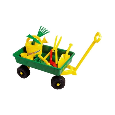 Lgvshopping - Carriola Gioco Bambini con Manico Direzionale Con Utensili da Giardinaggio 1+