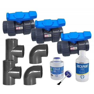 Kit idraulico, installazione del riscaldatore per piscina, diametro del bypass 50 mm