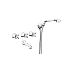 Gruppo vasca incasso deviatore, parete,flessibile gancio a muro serie vittoriana gs características