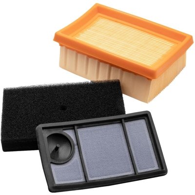 vhbw Set filtri di ricambio per Stihl 4223-140-1800, 4223-141-0300, 4223-141-0600 per motoseghe e frese, Filtro aria, prefiltro, filtro di ricambio