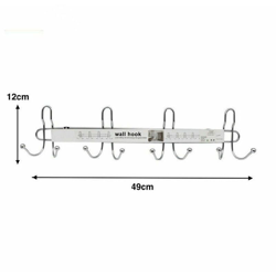Appendiabiti Da Parete Metallo 8 Posti Ganci Appendini Muro Giacche 21555 precio