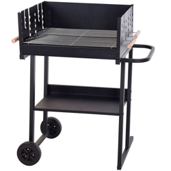 ProGarden Barbecue a Carbonella Rettangolare Nero - Nero en oferta