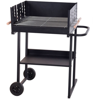 ProGarden Barbecue a Carbonella Rettangolare Nero - Nero
