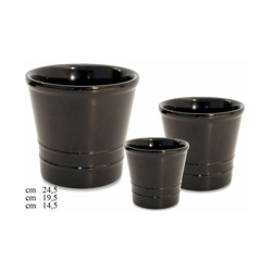 Coprivaso Nero Bordo Rilievo Set 3 Pezzi - VEA características